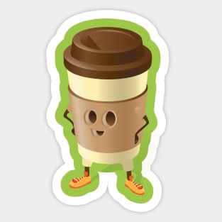 Happy Coffee Cup Sticker